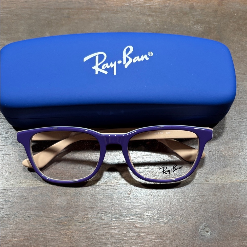 Ray-Ban Violet Glasses with Royal Blue Case
